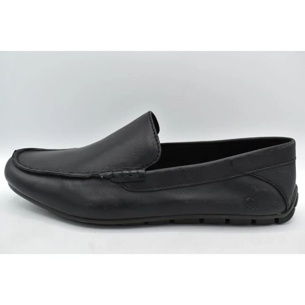 Born Mens Size 11 Liam‎ Black Full Grain Leather Slip On Loafers Shoes